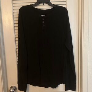 Mossimo Supply Co. Men's Dark Long Sleeve Henley